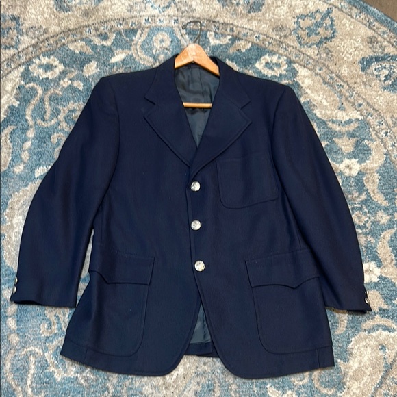 Classic Blue Navy Men's Wool Blazer
